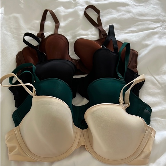 CUUP Cream and Green Bras with Molded Cups The Demi - Picture 1 of 5